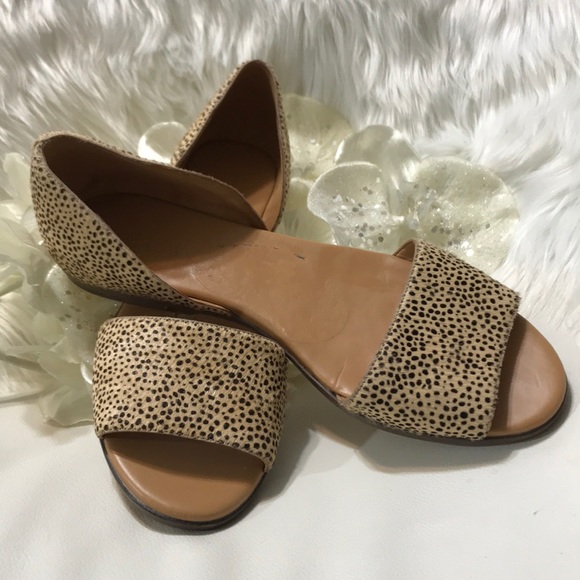 J. Crew Shoes - J. Crew  Morgan Calfhair Peep Toe Flats